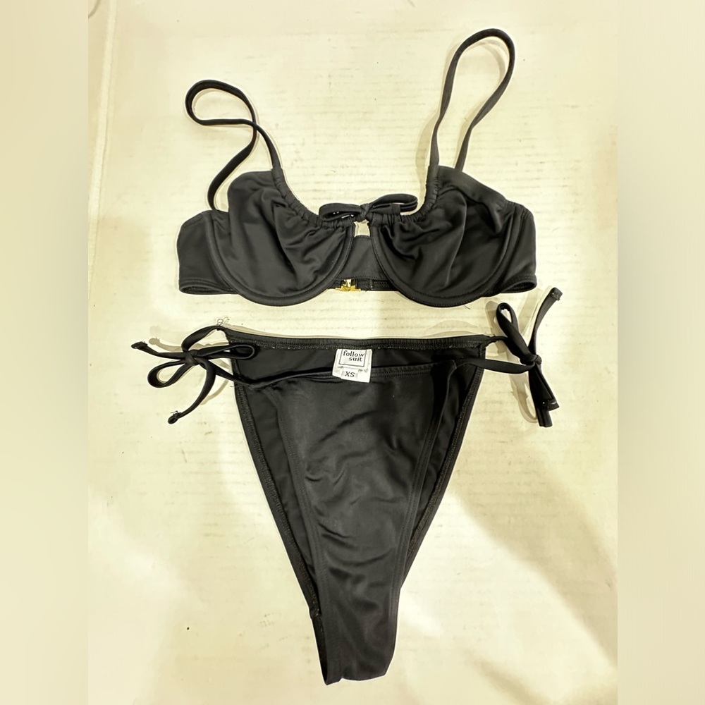 Follow  suit black bikini